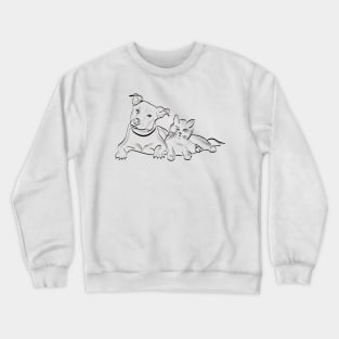 Dog and cat Crewneck Sweatshirt